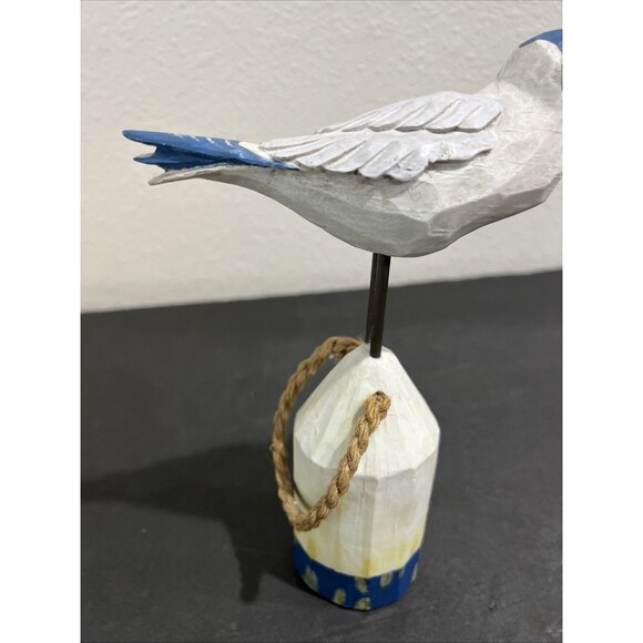 RUSS BERRIE Ocean Point Bird Seagull Figurine Buoy Nautical Sea 1670 Retired - Picture 4 of 13